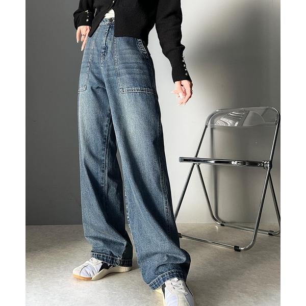 「Java」 デニムパンツ MEDIUM ブルー レディース