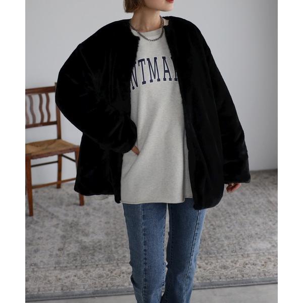 「Bonjour Sagan」 ノーカラージャケット FREE ブラック レディース