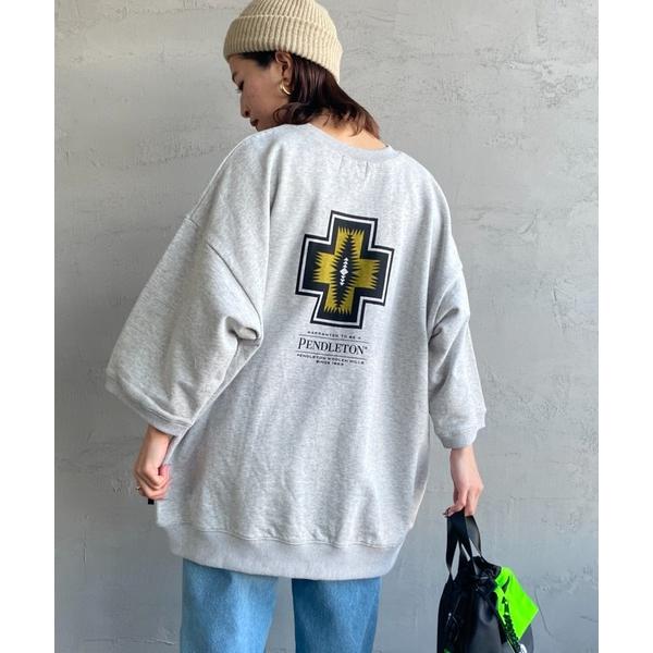 「PENDLETON」 スウェットカットソー X-LARGE グレー レディース