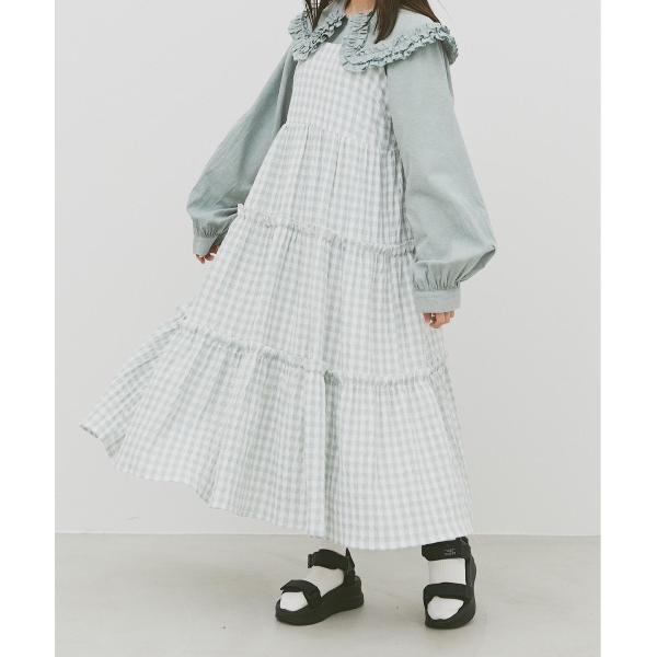 「INTER FACTORY」 キャミソールワンピース FREE ミント レディース