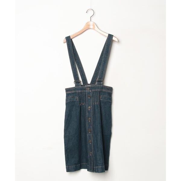 「SEE BY CHLOE」 デニムスカート 36 ネイビー レディース