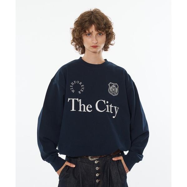 「WISH FOR EVER」 スウェットカットソー LARGE ネイビー メンズ