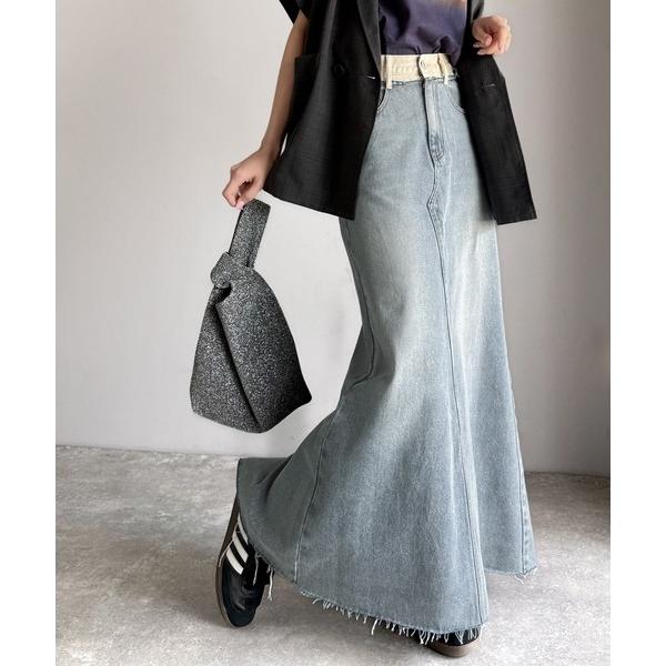 「Java」 デニムスカート MEDIUM ブルー レディース