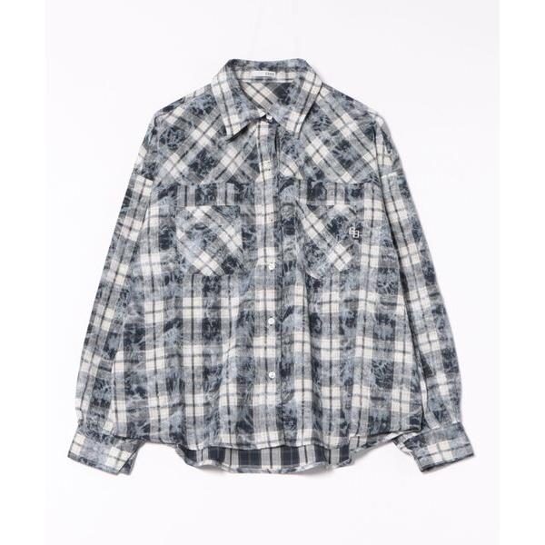 「GYDA」 長袖シャツ FREE ネイビー レディース