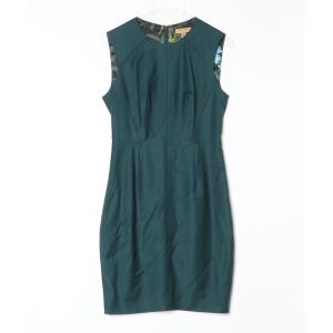 「Ted Baker」 ノースリーブワンピース 2 グリーン レディース