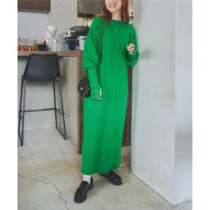 「titivate」 ニットワンピース S グリーン レディース