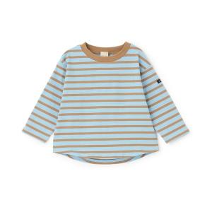 tシャツ 「食品防汚」ボーダー長袖Tシャツ キッズ 子供服 男の子 女の子