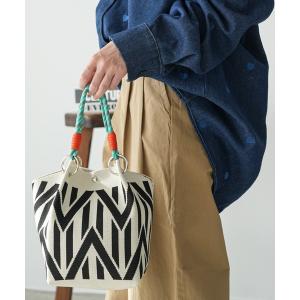 ハンドバッグ カラフルロープニットバッグ