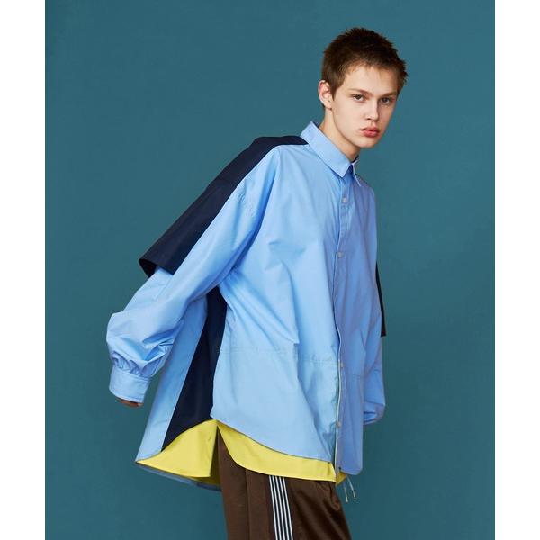 シャツ 「UNISEX」FAKE BLOCKING OVER SHIRTS/フェイクブロッキングオー...