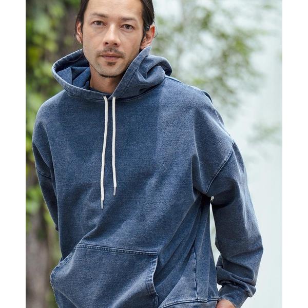 「CAMBIO」 プルオーバーパーカー S ケミカルウォッシュ メンズ