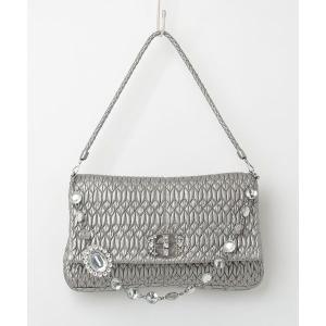 「miu miu」 トートバッグ - シルバー レディース