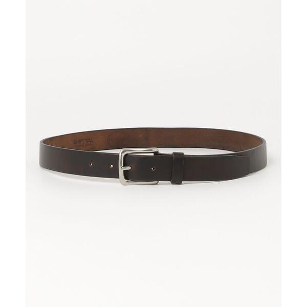 「SHIPS any」 ベルト 80 ブラック メンズ