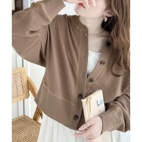 「Java」 カーディガン MEDIUM モカ レディース