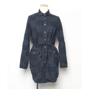 「coen」 シャツワンピース LARGE ネイビー レディース