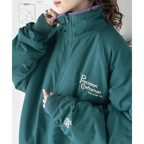 「Java」 ナイロンブルゾン SMALL ブルーグリーン レディース