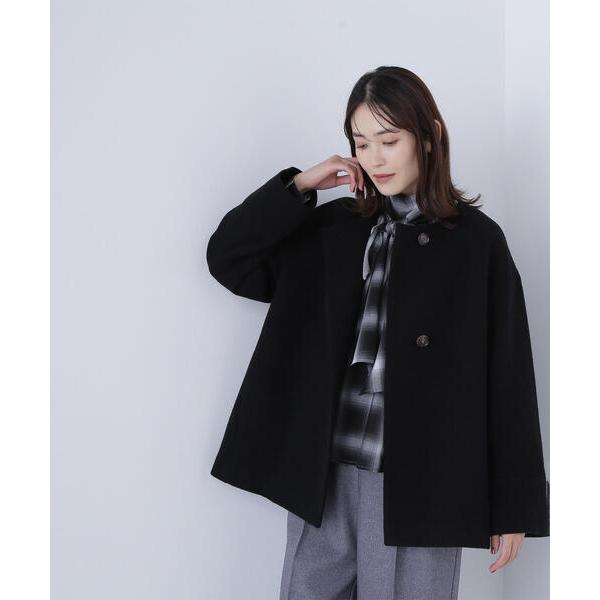 「NATURAL BEAUTY BASIC」 ノーカラージャケット MEDIUM ブラック レディー...