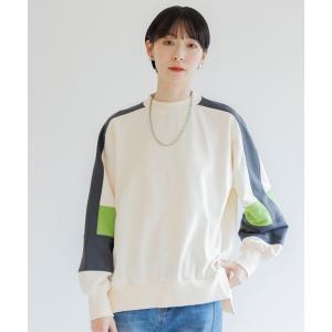 トレーナー スウェット 配色スエット レディース