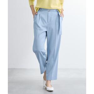 パンツ 「洗える／UVケア／SETUP可能」デニムライクテーパードパンツ レディース