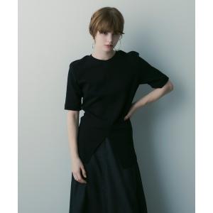 ブラウス シャツ サイドタック ショートスリーブカットソー レディース