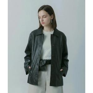 ハーフパンツ スラックス パンツ 短パン シンセティックレザー オーバーサイズハーフコート レディース