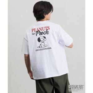 tシャツ 限定展開 PEANUTS/ピーナッツ 別注 ビッグシルエット バックプリント クルーネックTシャツ/POOCH メンズ レディース