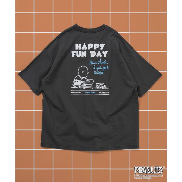tシャツ 限定展開 PEANUTS/ピーナッツ 別注 ビッグシルエット バックプリント クルーネック...