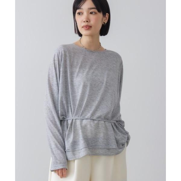tシャツ オーバーサイズシアーウエストマークトップス レディース