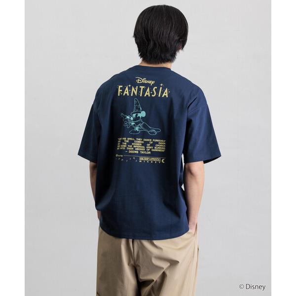 tシャツ 限定展開 DISNEY/ディズニー「ファンタジア」/ミッキーマウス /バックプリント クル...