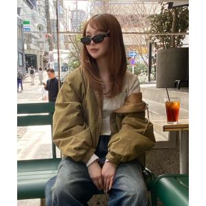 ブルゾン アウター オーバーサイズフードダブルジップパーカー / ブルゾン レディース