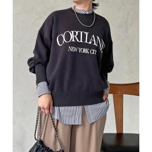 ニット セーター ロゴニットソープルオーバー レディース