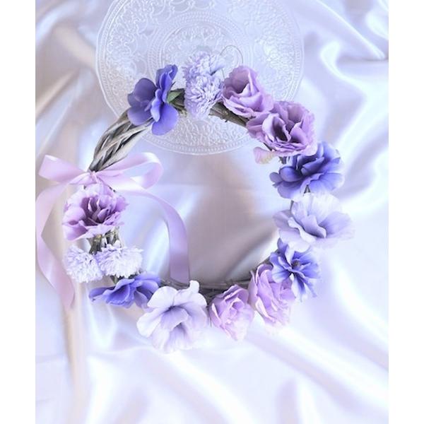 インテリア 大人可愛いブルーパープルのリース