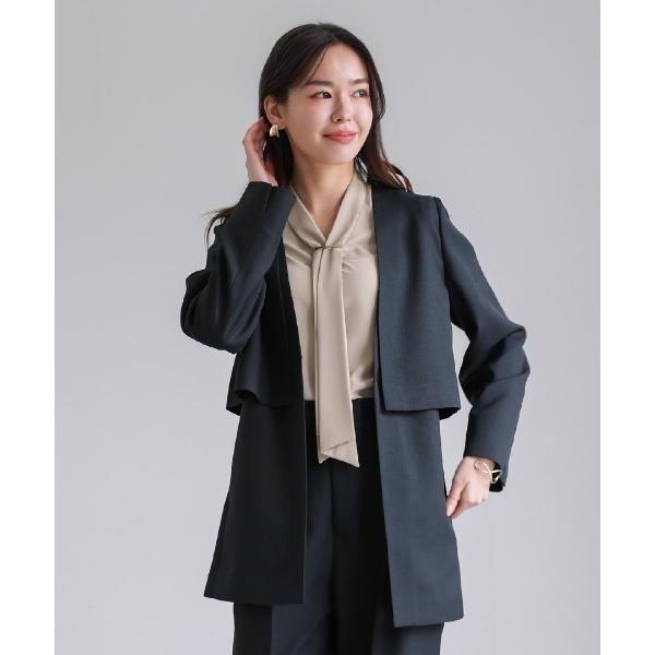 ジャケット ノーカラージャケット 「コーデ自在 」 ライトモククロス・3WAYジャケット「ジャケット...