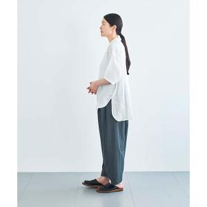 ブラウス シャツ 半袖 ata shirts 2. / ラミー半袖オーバーシャツ レディース
