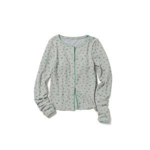 tシャツ 花や実や葉のワッフルブラトップス レディース