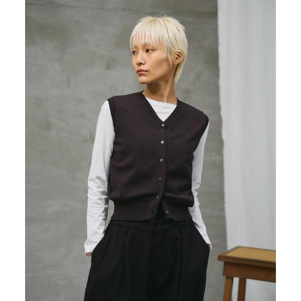 ベスト ジレ 「paradigm」コットンモダールコンパクトベスト レディース