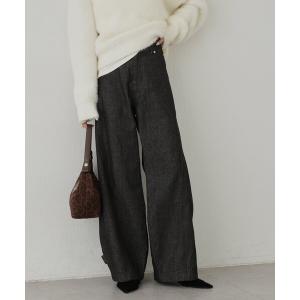 ワイドパンツ ジーンズ デニム デニムパンツ 「ウエスト調整可能/4サイズ展開/シルエットがポイント」バレルBIGデニム レディース