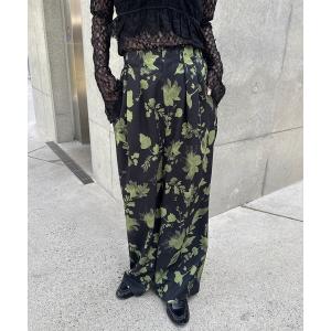 パンツ GRAINY FLOWER STRAIGHT PANTS レディース