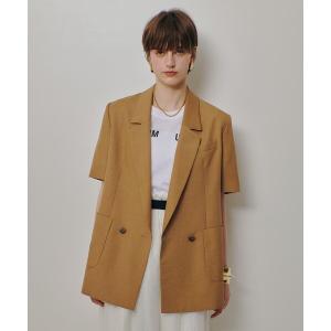 ジャケット テーラードジャケット ハーフスリーブジャケット レディース
