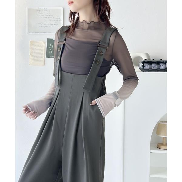 「Java」 オーバーオール MEDIUM チャコールグレー レディース