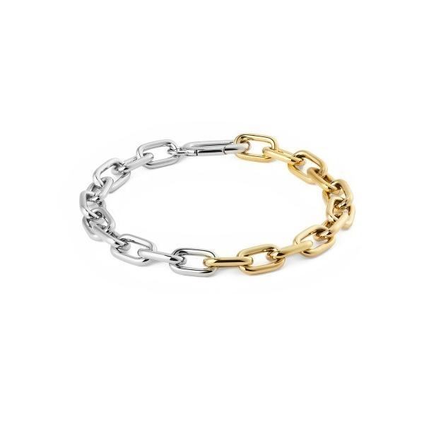ブレスレット Contrast Link Bracelet Two Tone ローズゴールド／ゴール...