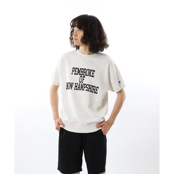 「Champion」 スウェットカットソー LARGE オフホワイト メンズ