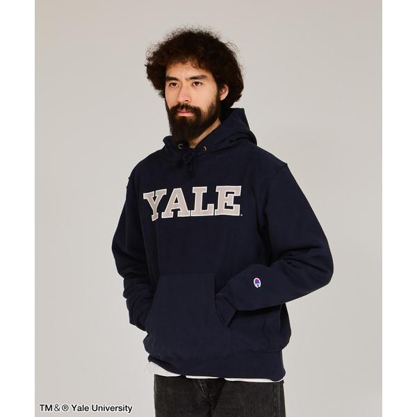 「Champion」 プルオーバーパーカー X-LARGE ネイビー メンズ