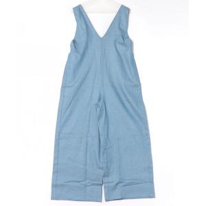サロペット オーバーオール ネップデニムサロペットパンツ レディース