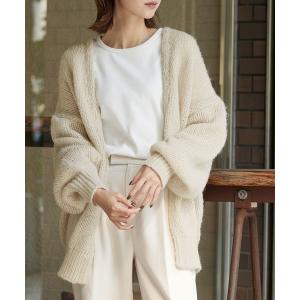 「titivate」 ニットカーディガン M アイボリー レディース