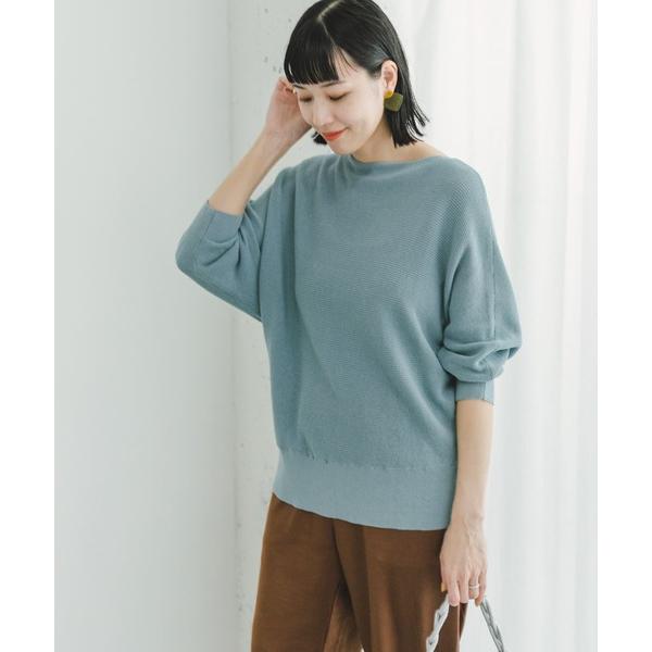 「ITEMS URBANRESEARCH」 7分袖ニット FREE ミント レディース