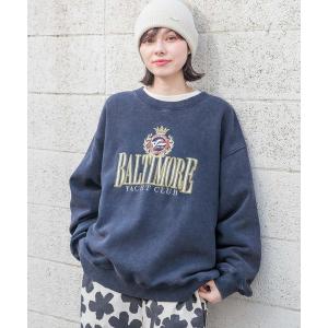 「niko and...」 スウェットカットソー FREE ネイビー レディース