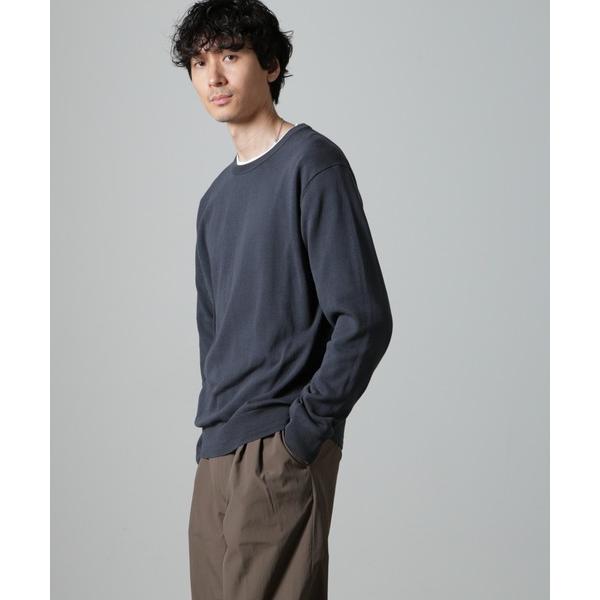 「NANO universe」 長袖ニット M ブルーグレー メンズ