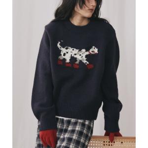 「MERLOT」 長袖ニット FREE ネイビー レディース