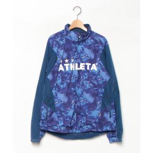 「ATHLETA」 刺繍ブルゾン L ブルー メンズ