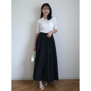 anuans（アニュアンス） ワンピース ウールレースポロニットワンピース